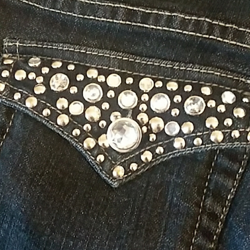 Jz Premium black jeans with jeweled detail.